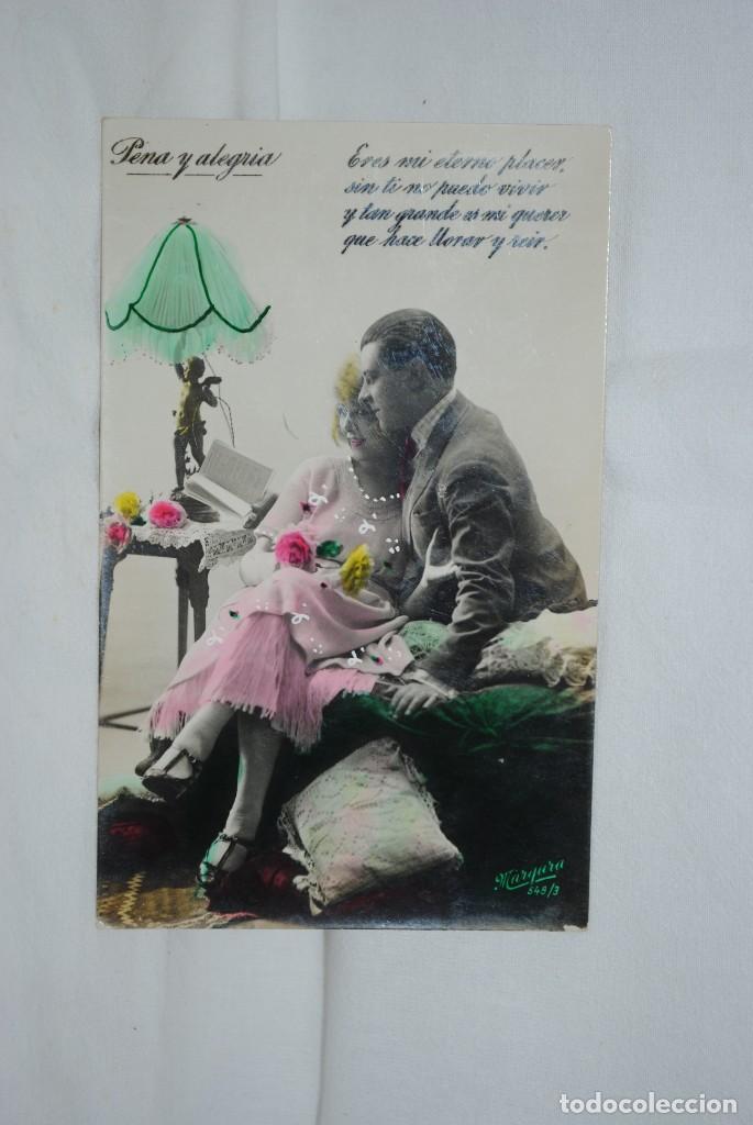 Cartoline: POSTAL ROMATICA ANTIGUA .