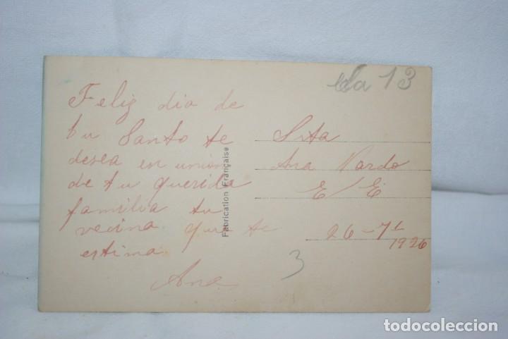 Postales: SE&Ntilde;ORA CON MANOJO DE ROSAS 1927 . - Foto 2