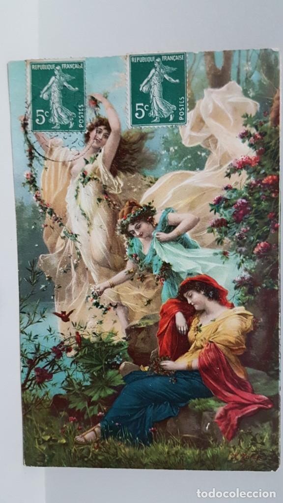 Postais: ANTIGUA POSTAL MUJERES. FRANCIA. CIRCULADA