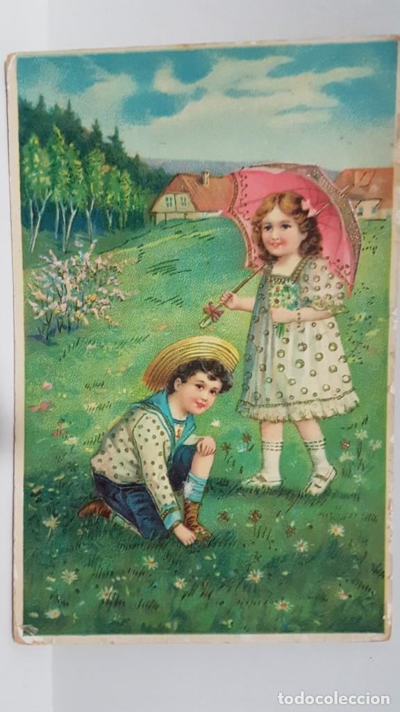 Postales: ANTIGUA POSTAL DE NI&Ntilde;OS. - Foto 1