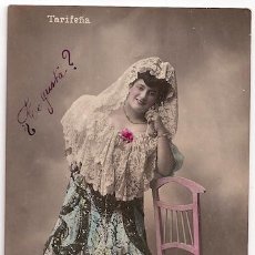 Postales: TARIFEÑA - POSTAL ILUMINADA - VA 1908 - ARTISTA CUPLETISTA TEATRO
