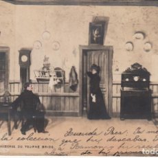 Postales: ESCENA DEL ESTRENO «LES DEUX GOSSES» THÉÂTRE DE L'AMBIGU (PARÍS) 1896 SIP POSTAL ILUMINADA - TEATRO