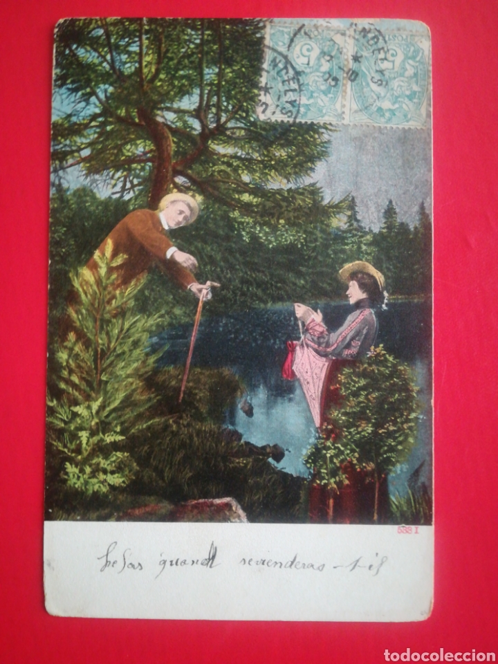 Postkarten: Antigua postal rom&aacute;ntica. Reverso sin dividir, a&ntilde;o 1905