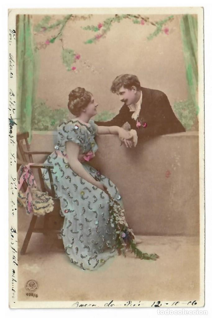 Postais: PAREJA DE ENAMORADOS &diams; 1906