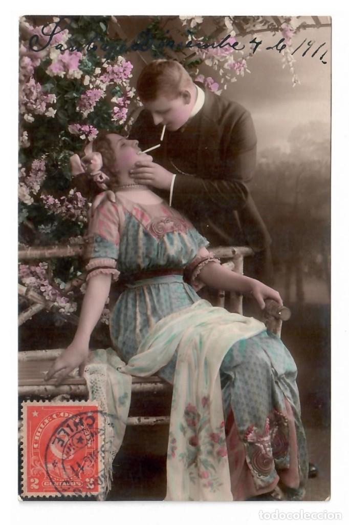 Postais: PAREJA DE ENAMORADOS &diams; 1911