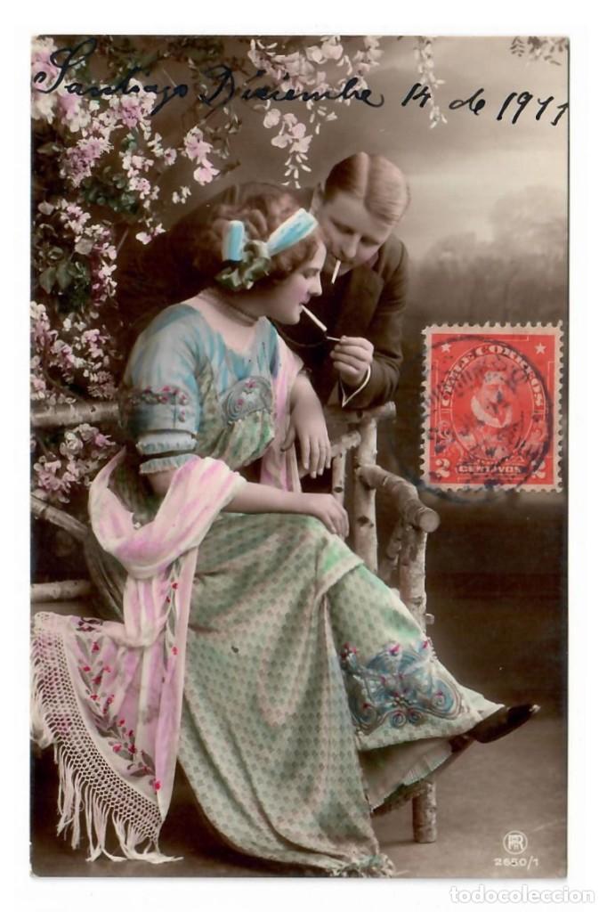Postais: PAREJA DE ENAMORADOS &diams; 1911