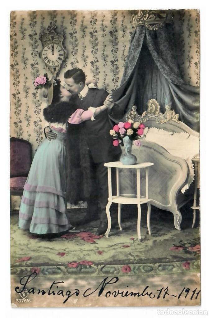 Postais: PAREJA DE ENAMORADOS &diams; 1911