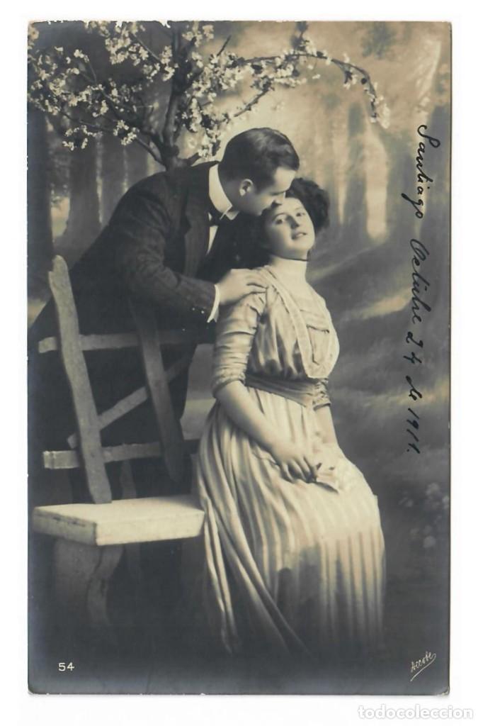 Postais: PAREJA DE ENAMORADOS &diams; 1911