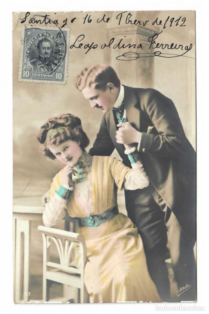 Postais: PAREJA DE ENAMORADOS &diams; 1912