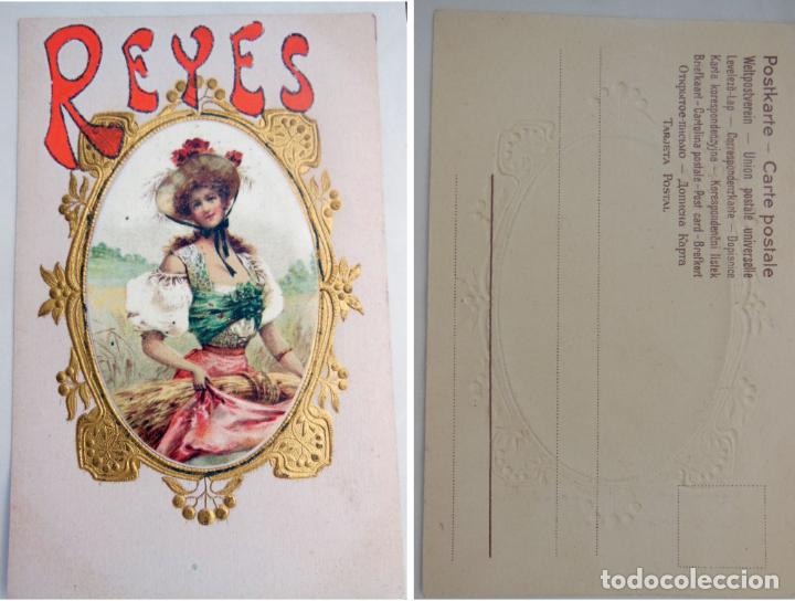 Postales: Antigua Postal - Old Postcard : REYES (relieve con purpurina)
