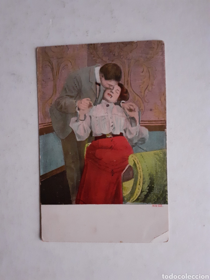 Postkarten: Postal galanteo. Francia, 1906. Circulada.