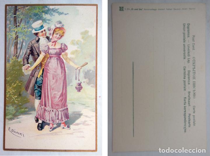 Postkarten: ER UN SIE (COQUETEANDO) F D&ouml;lker. Kunstverlags - Anstalt Rafael Neuber