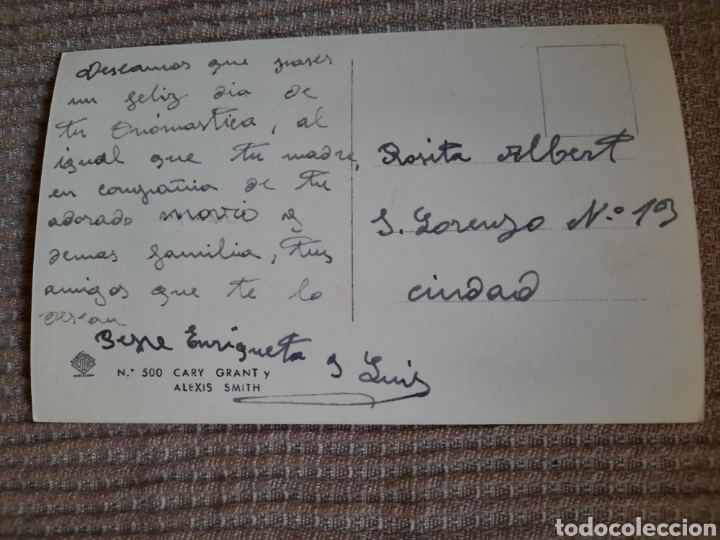 Postales: TARJETA POSTAL-GARY CRANT Y ALEXIS SMITH - - Foto 2