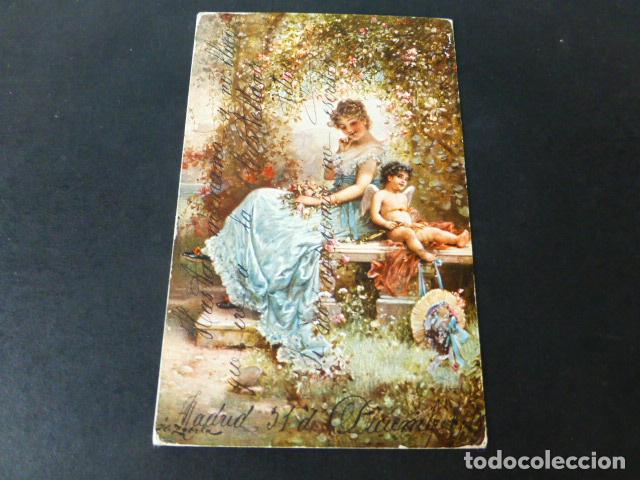 Postales: MUJER Y CUPIDO POSTAL - Foto 1