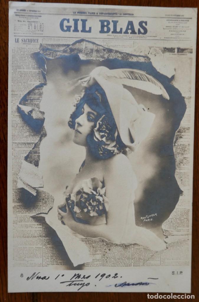 Postales: POSTAL- GIL BLAS- REUTLINGER PARIS- CIRCULADA 1902 - Foto 1