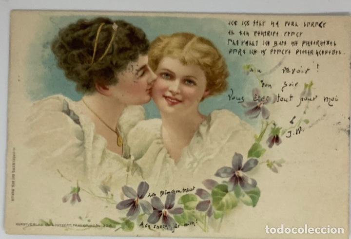 Postkarten: Postal Rom&aacute;ntica Alemana, 1901. Hagelbert. Berl&iacute;n. Preciosa caligraf&iacute;a. Sello Austria.