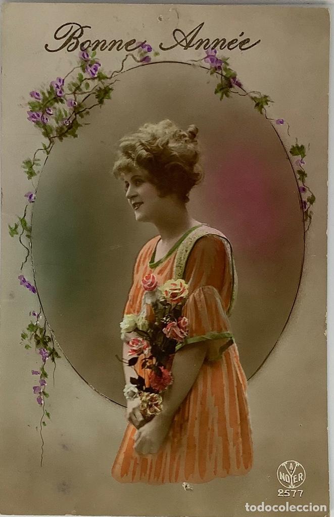 Postales: Retrato mujer art dec&oacute;. A Noyer 2577 circulada 1923