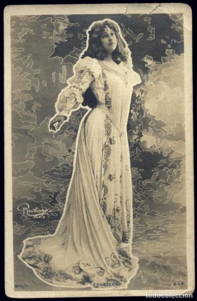 Postales: X716 - TEATRO / VERA COURTENAY - Postal Eduardiana Art Nouveau 1900'