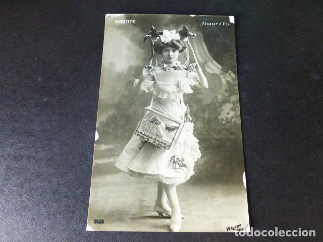 Cartoline: MYRIETTE ALCAZAR D'ETE ARTISTA CUPLETISTA CANTANTE TEATRO POSTAL