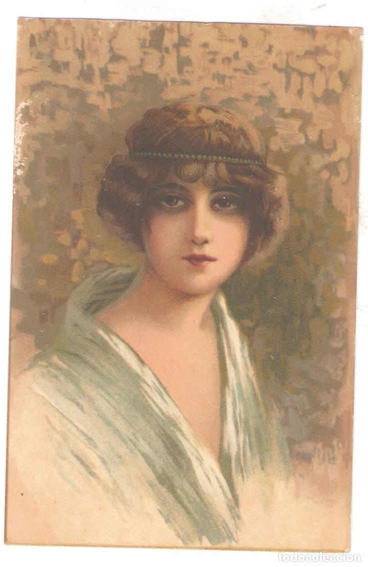 Postales: Mujer, Litogr&aacute;fica . Serie artistica Veliuto. Milano. Escrita 1925.-Vell i Bell