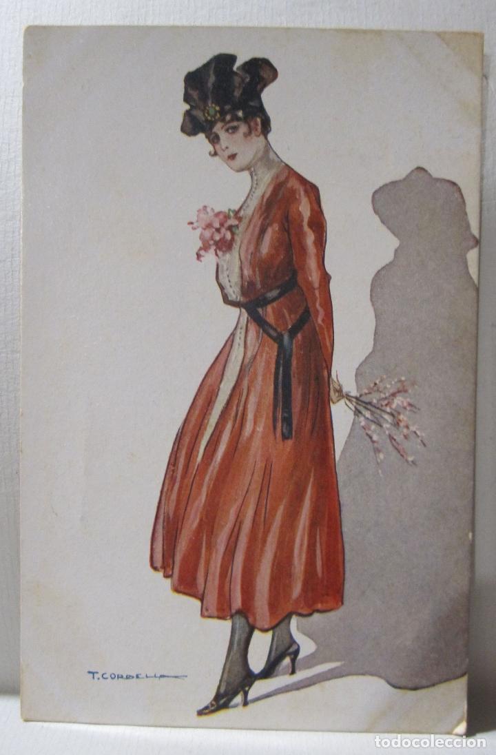 Postales: POSTAL FIGURA FEMENINA. ILUSTRADOR T. CORDELLA. MILANO, 1917, ESCRITA