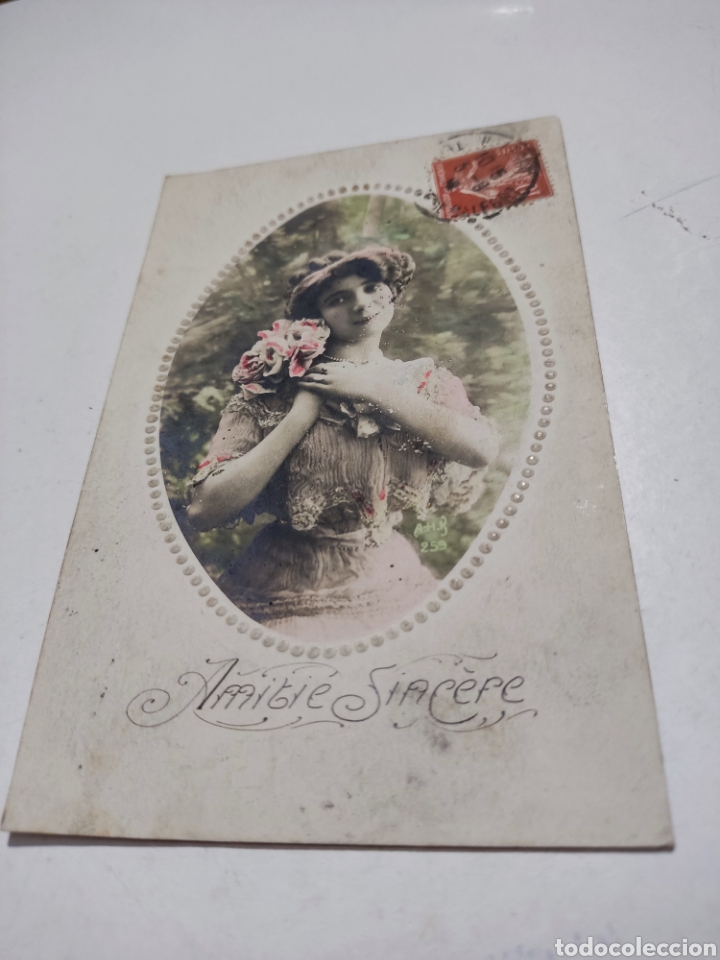 Postales: Postal mujer flores - Foto 1