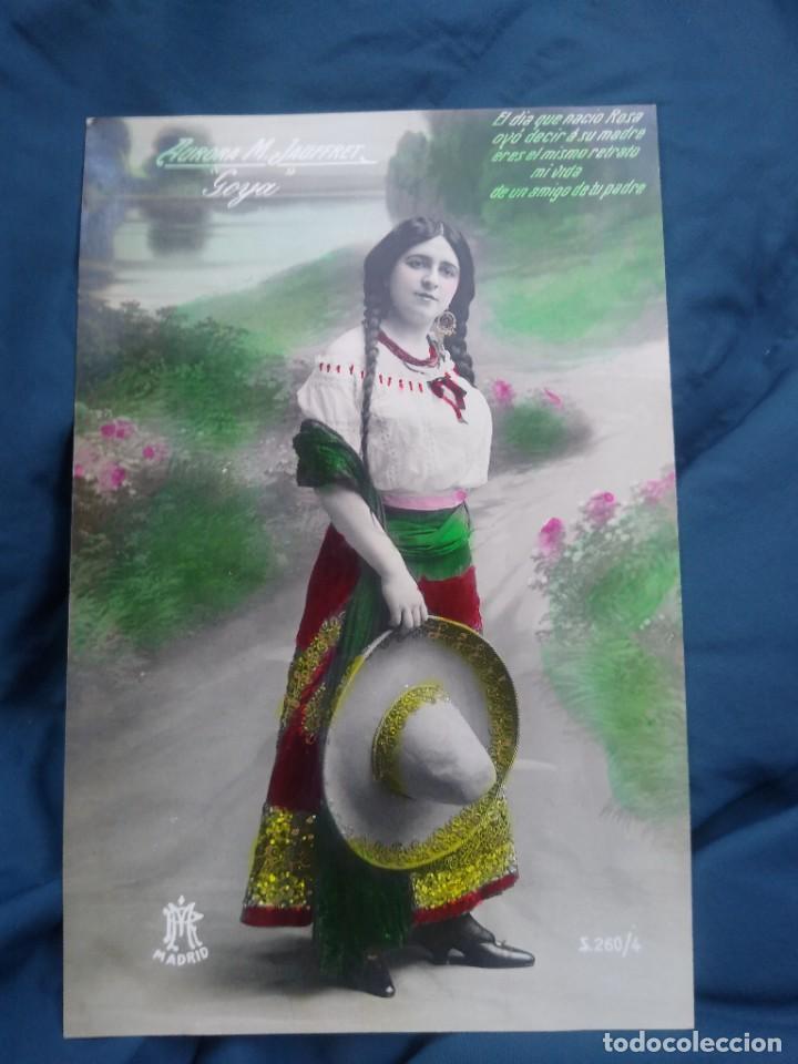 Cartoline: Postal artista cupletista Aurora M. Jaufrwt. Goya. Sin circular.