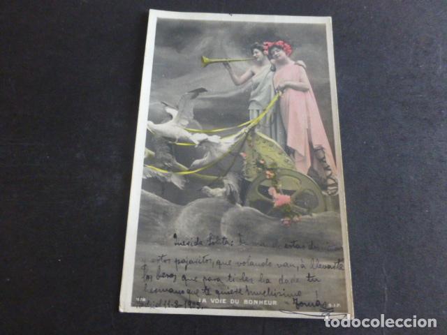 MUJERES ELEGANTES POSTAL