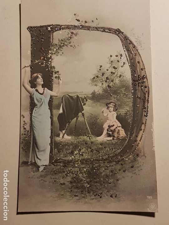 Postales: LETRA D MUJERES ELEGANTES POSTAL - Foto 1