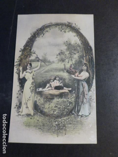 Postais: LETRA O MUJER Y NI&Ntilde;OS POSTAL