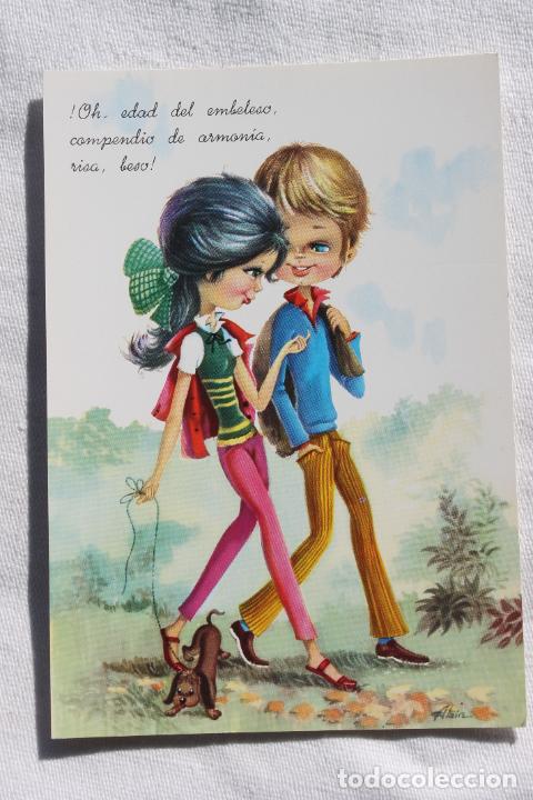 Postais: POSTAL ROMANTICA DISE&Ntilde;O ALAIN, A&Ntilde;OS 60
