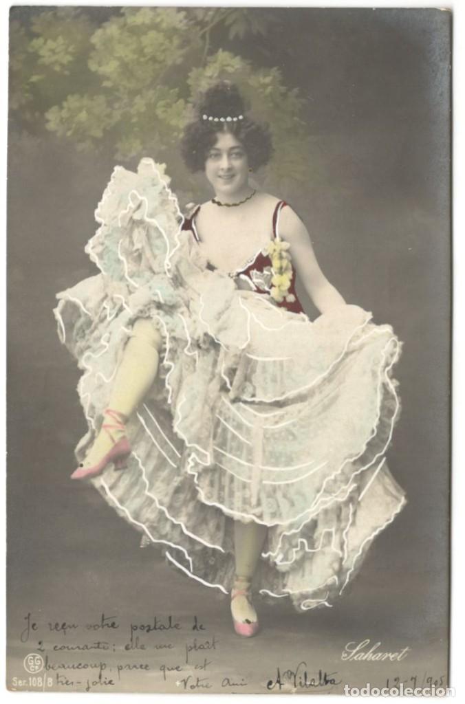 Postales: POSTAL ILUMINADA: SAHARET - CIRCULADA EN 1905 - Foto 1
