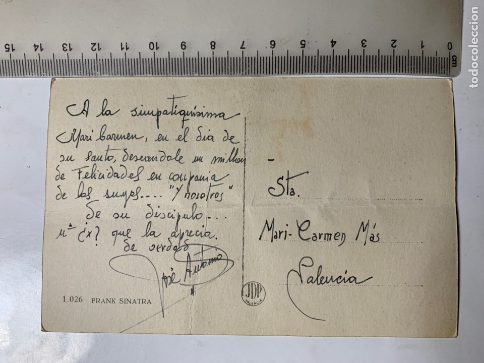 Postales: POSTAL. FRANK SINATRA. JDP. VALENCIA. - Foto 2