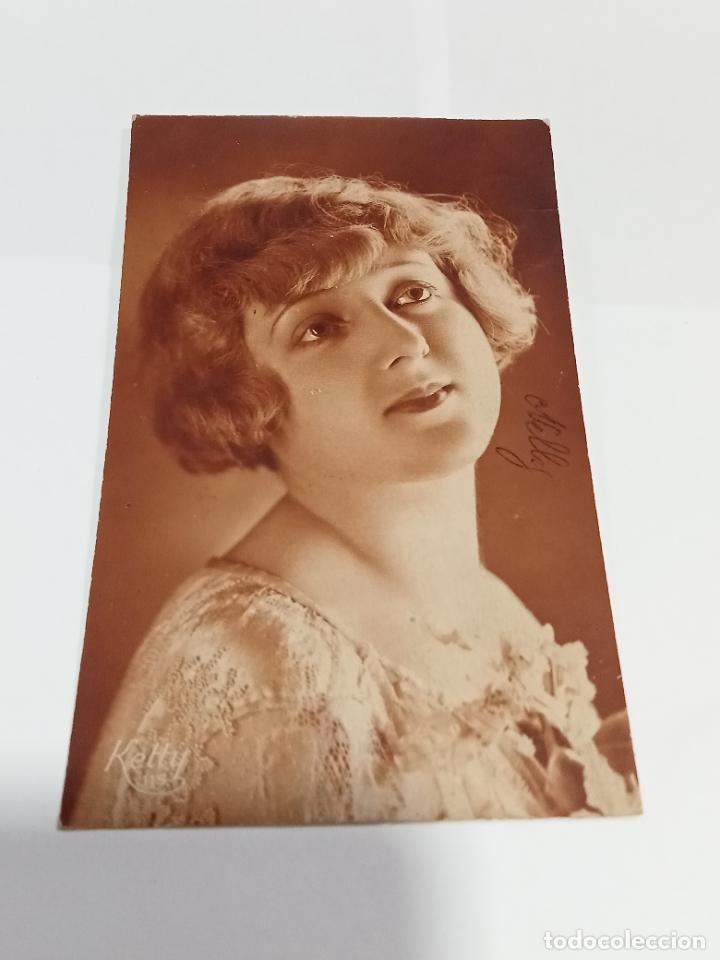 Postais: TARJETA POSTAL DE MUJERES. ROSTRO DE JOVEN CON VESTIDO DE ENCAJE