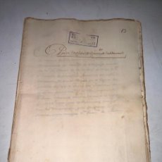 Postales: SANLÚCAR LA MAYOR, 1779. CERRAMIENTO DEL CORTIJO DE ARGUIJO. 2 SELLOS-TIMBRES. LEER. Lote 322075983