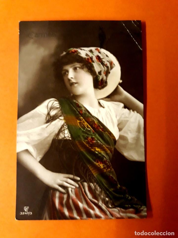 Postkarten: Antigua Postal Mujer Escrita y Sellada 1912