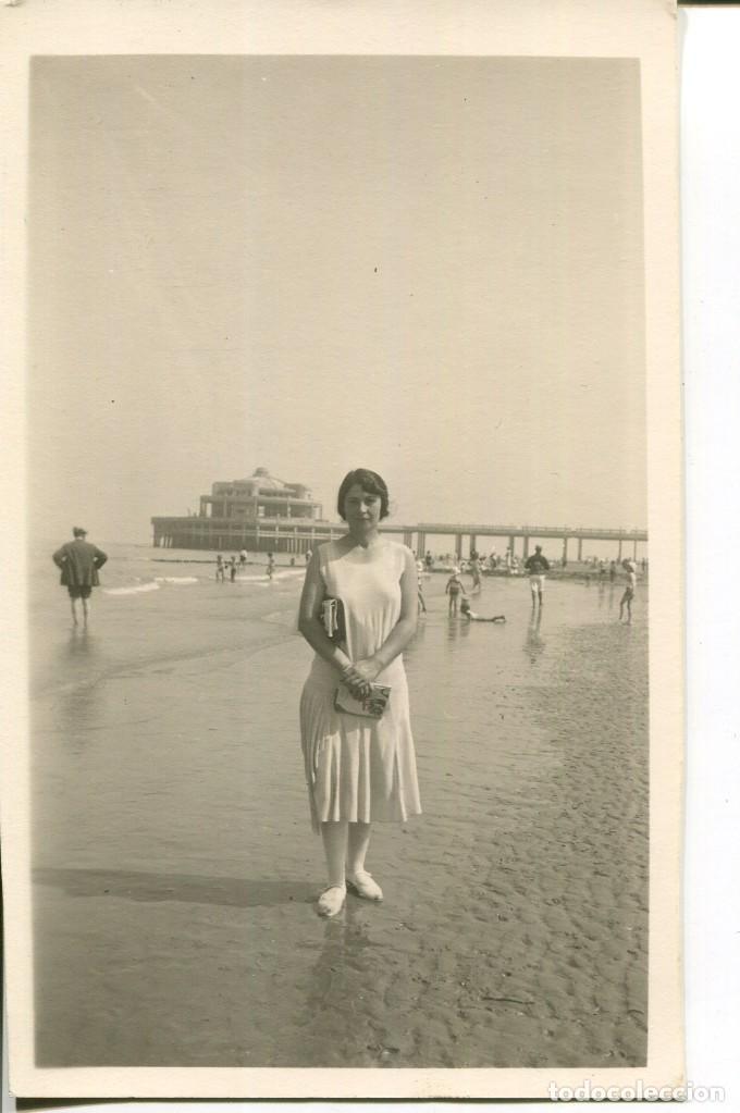 Cartoline: MUJER EN LA PLAYA -A&Ntilde;OS 1940