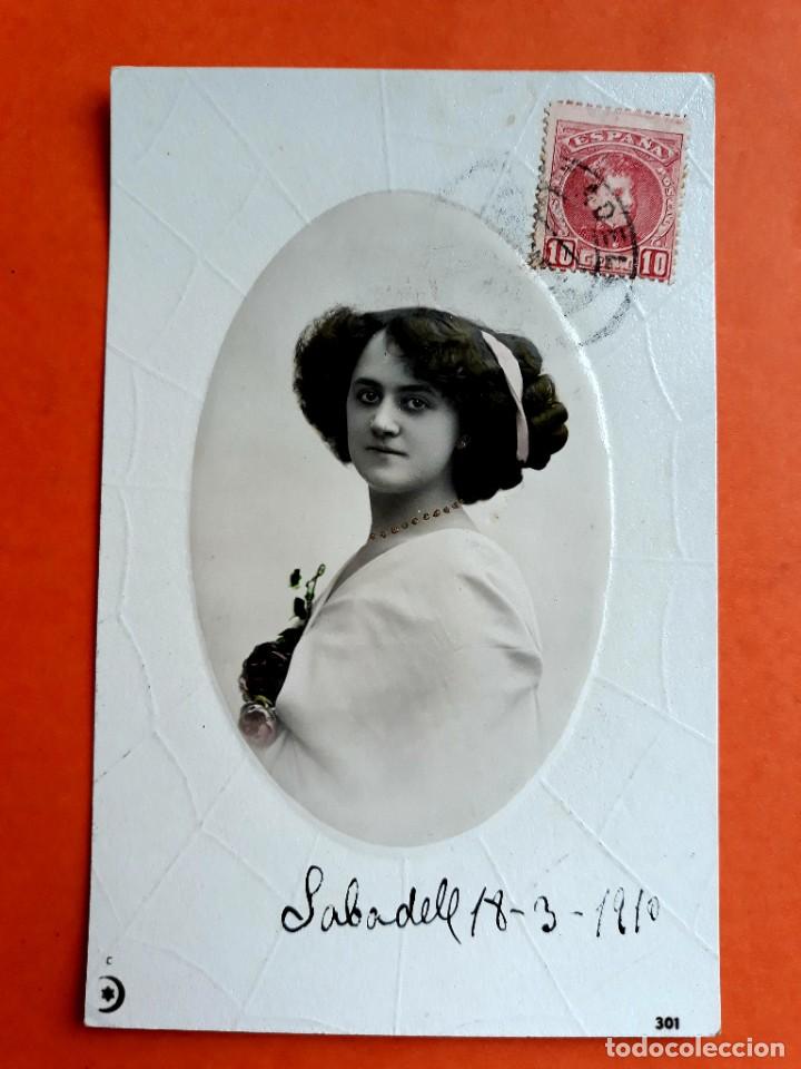 Postais: Antigua Postal Mujer Escrita y Sellada 1910