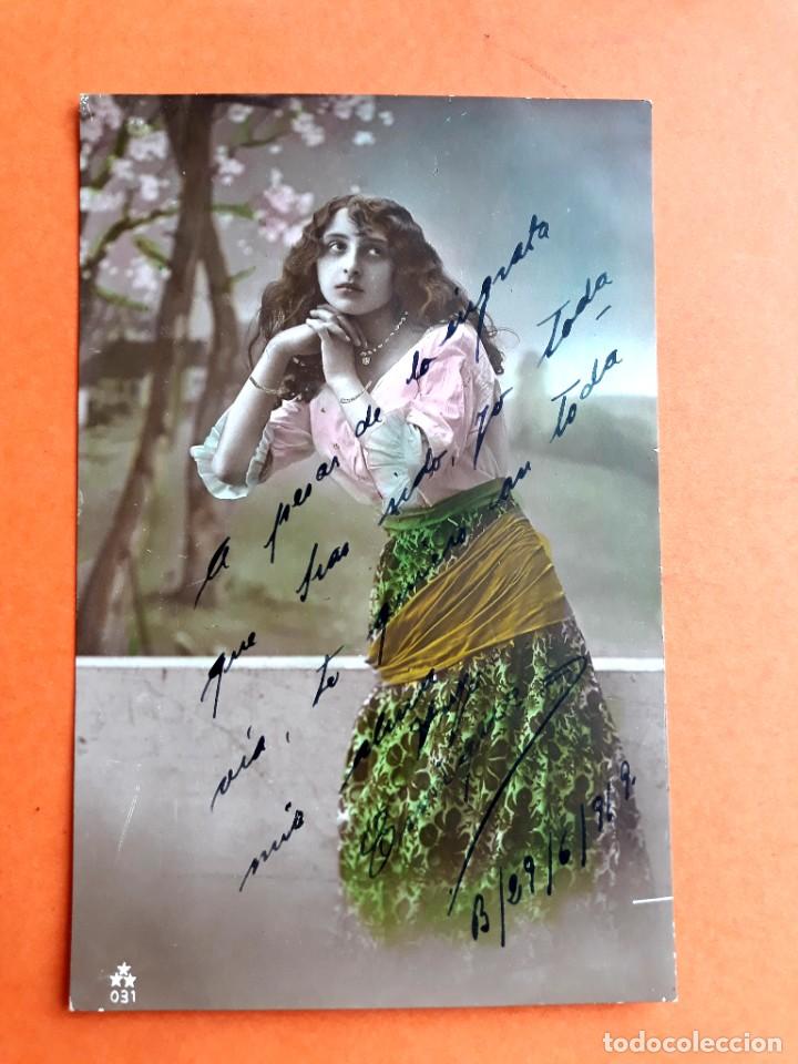 Postais: Antigua Postal Mujer Escrita 1919