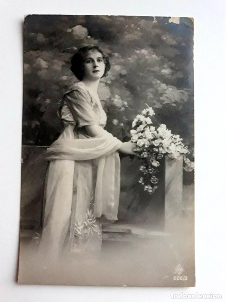 Postkarten: Antigua Postal Mujer Escrita 1915