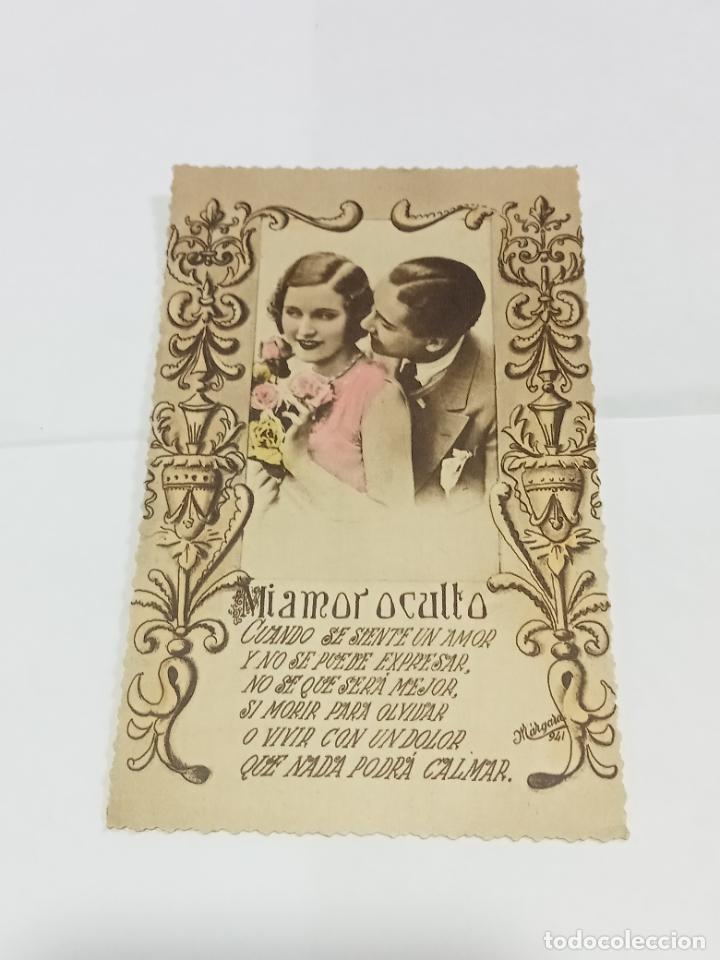 Postais: TARJETA POSTAL. PAREJA DE ENAMORADOS. MI AMOR OCULTO.