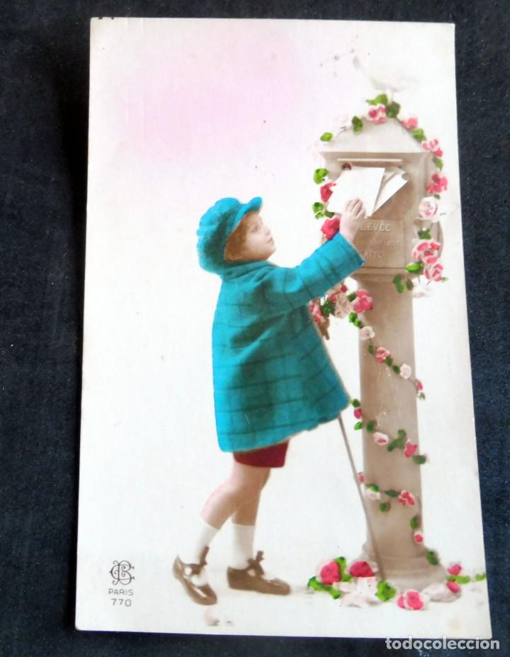 Postais: POSTAL ROMANTICA - PARIS - NUM 770 - NI&Ntilde;A - CIRCULADA
