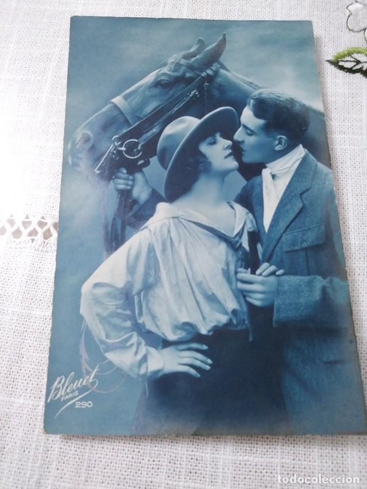 Postales: Antigua postal de pareja - BLEUET PARIS 290 - A&Ntilde;OS 20