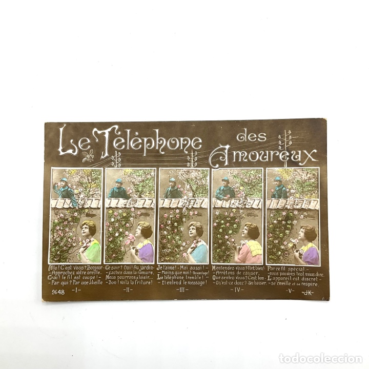 Cartoline: Le Telephone des Amoureux - 1916 - Old Carte Postale - Antigua postal francesa