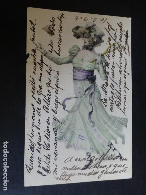 MUJER ELEGANTE POSTAL