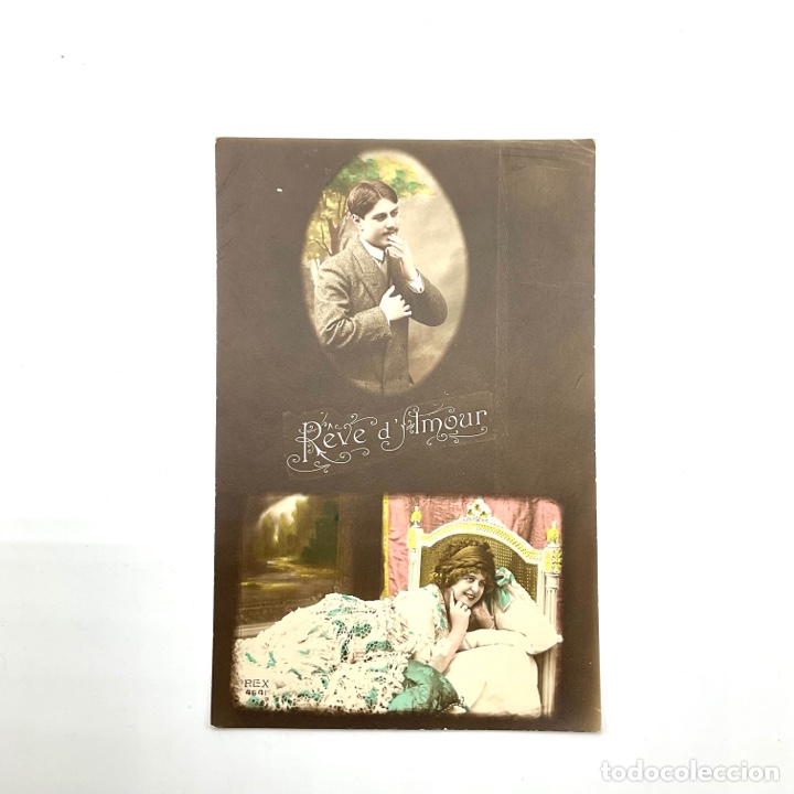 Postais: Reve d&rsquo;filmour REX 4641 - escrito 1916 - antigua postal de amor francesa