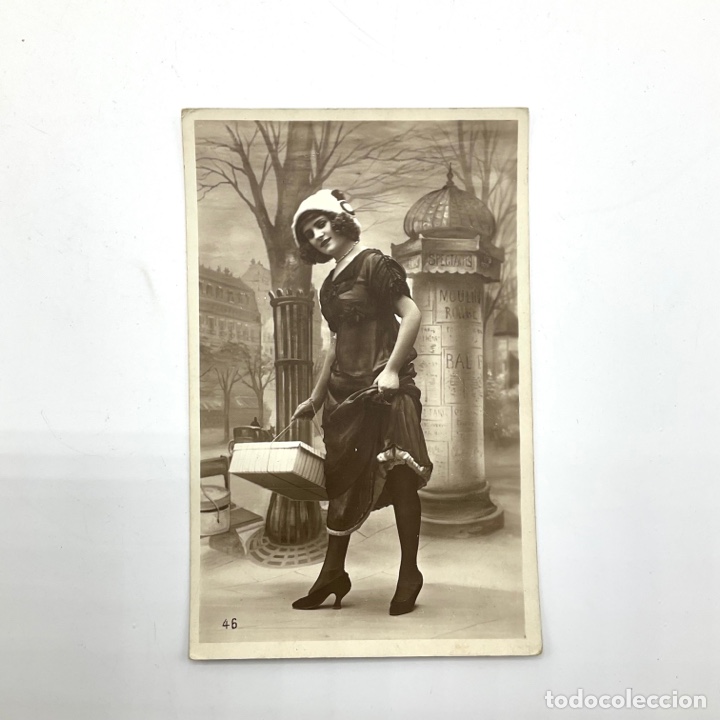 Postais: Antigua preciosa postal francesa - fotografia de modelo femenina - escrito a&ntilde;o 1916