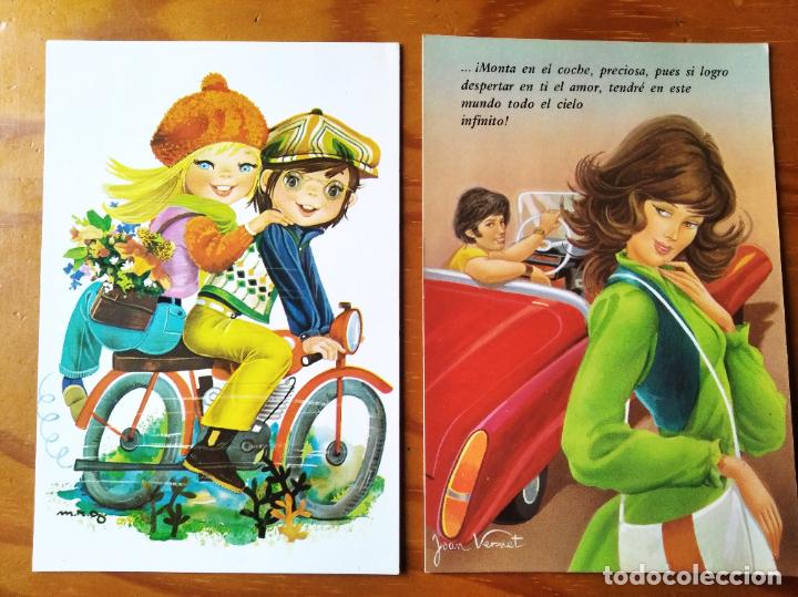 Cartoline: POSTAL ROMANTICA, GALANTE, CHISTES - 2 POSTALES SIN CIRCULAR A&Ntilde;OS 60.