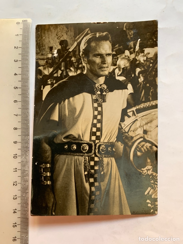 Postales: POSTAL. CHARLTON HESTON. INT&Eacute;RPRETE EN BEN-HUR. ARCHIVO BERMEJO.