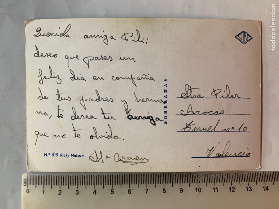 Postales: POSTAL. RICKY NELSON. SOBERANAS. - Foto 2